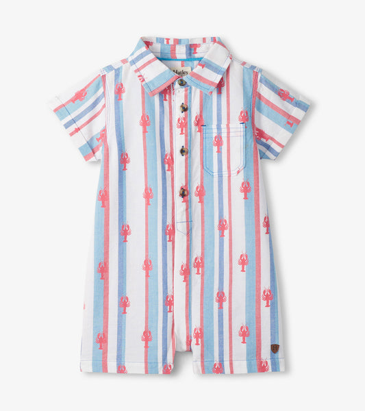 Baby & Toddler Boys Preppy Lobsters Woven Romper
