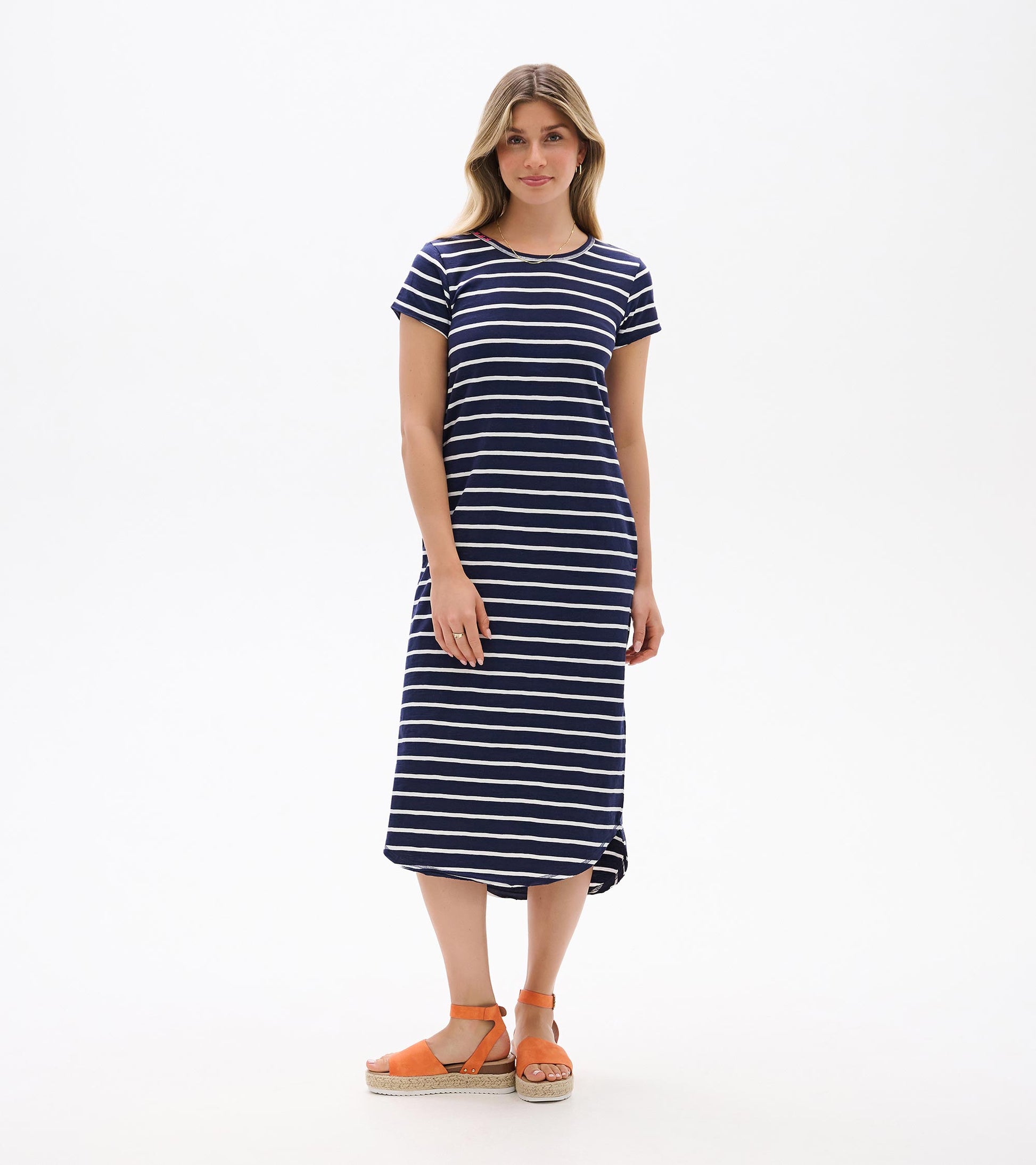 blue and white striped t shirt dress Tuckernuck Stripe Royal Blue Stripe / XXXL Its handmade by in Europe using a soft and smooth cotton blend and shaped to a traditional shirt On The Way Blue &