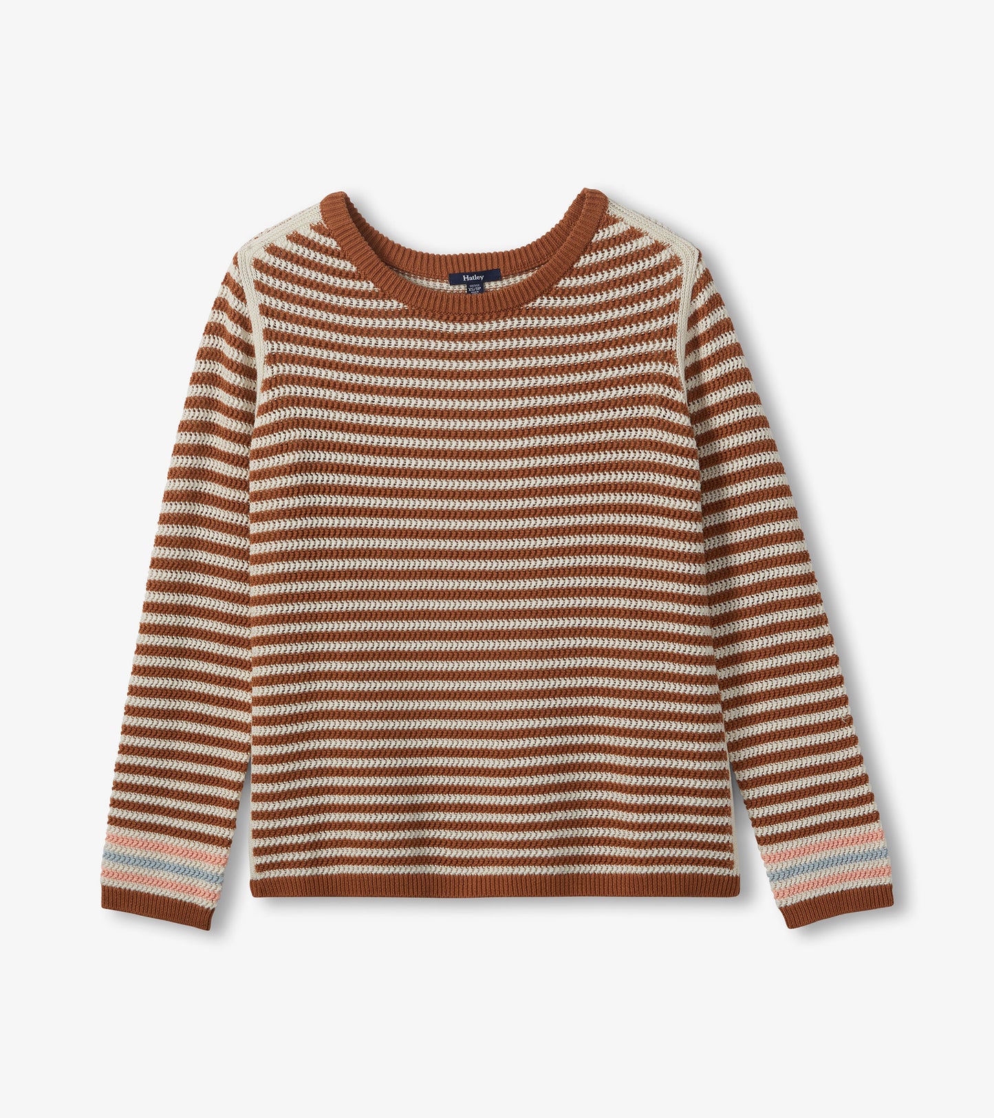 Pointelle Stripe Sweater - Neutral