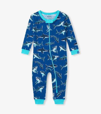 Baby & Toddler Boys Patterned Sharks Cotton Sleeper