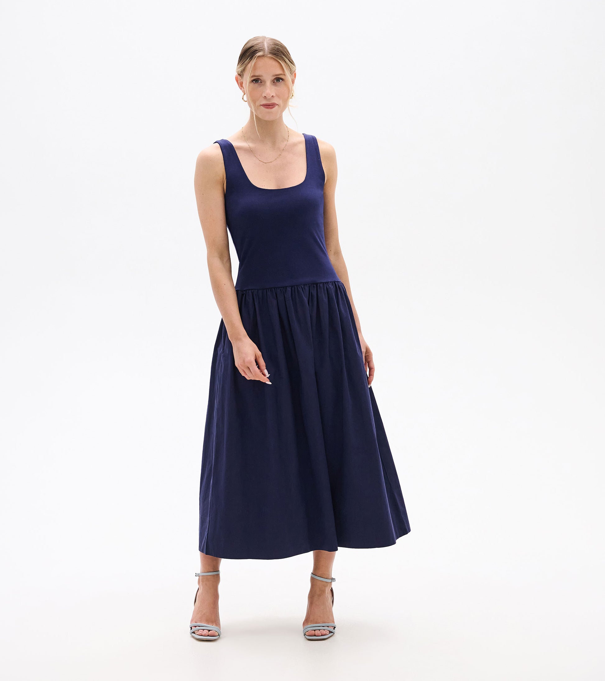 Mix Media Midi Dress