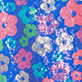 View Girls Party Flowers Sequin Top - Blue floral pattern with pink and white flowers