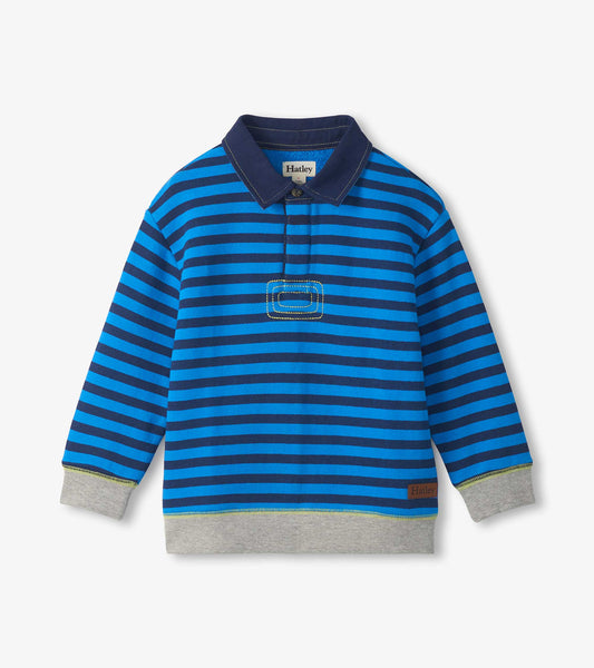 Boys Printed Stripes Rugby Sweatshirt