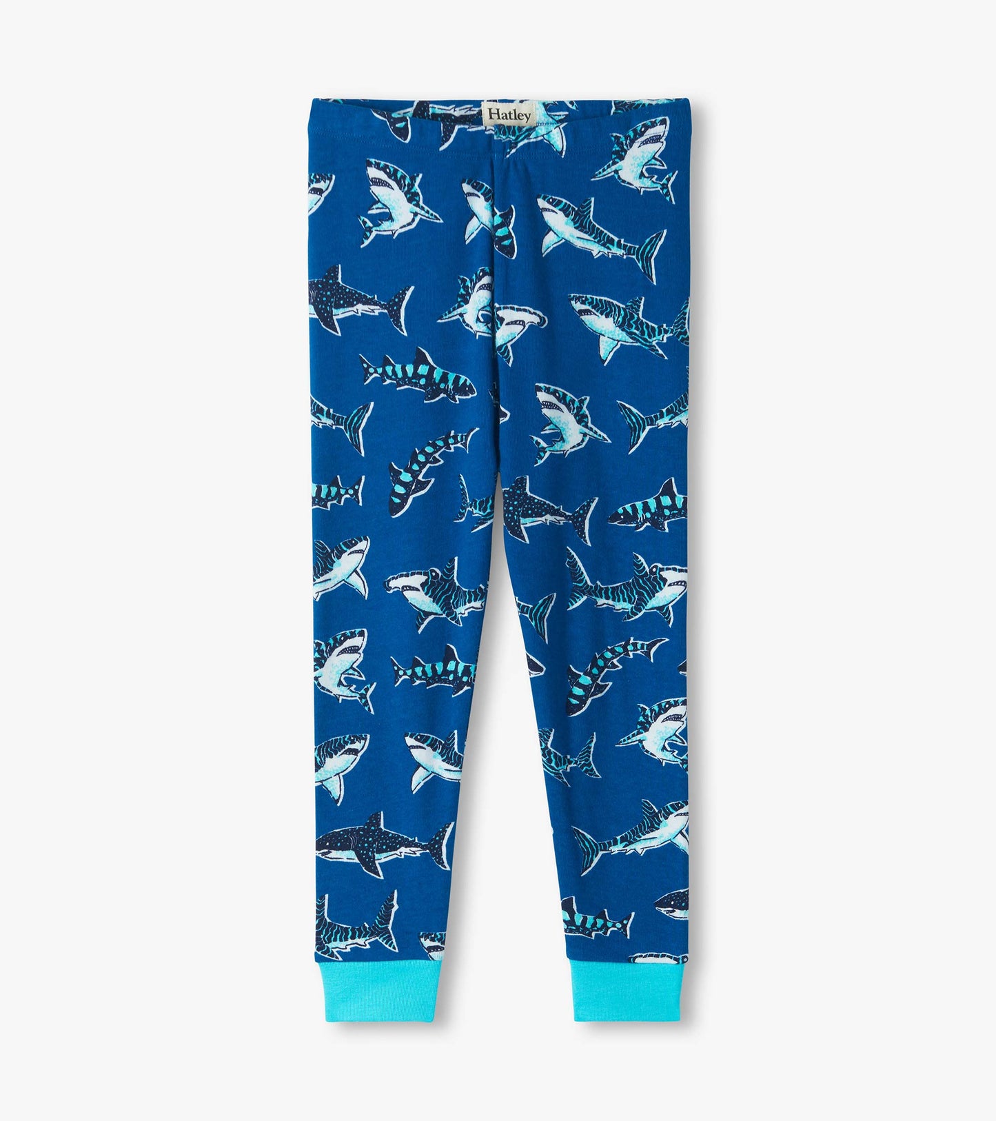Boys Patterned Sharks Cotton Pajama Set