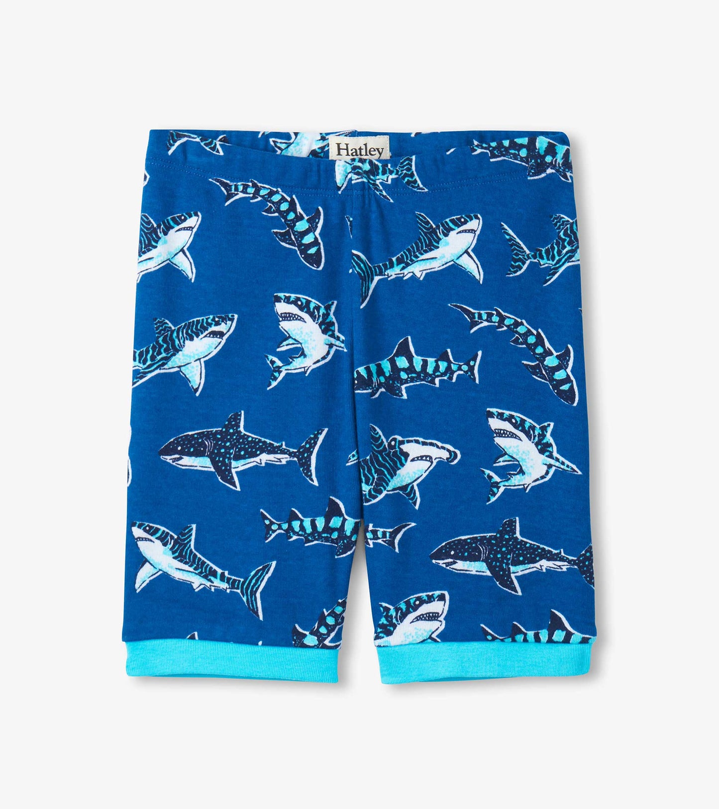 Boys Patterned Sharks Cotton Short Pajama Set