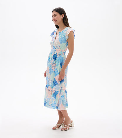 Fiona Dress - Mixed Match Patches