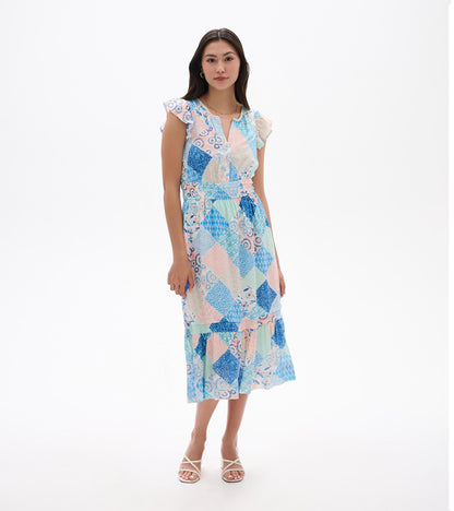 Fiona Dress - Mixed Match Patches