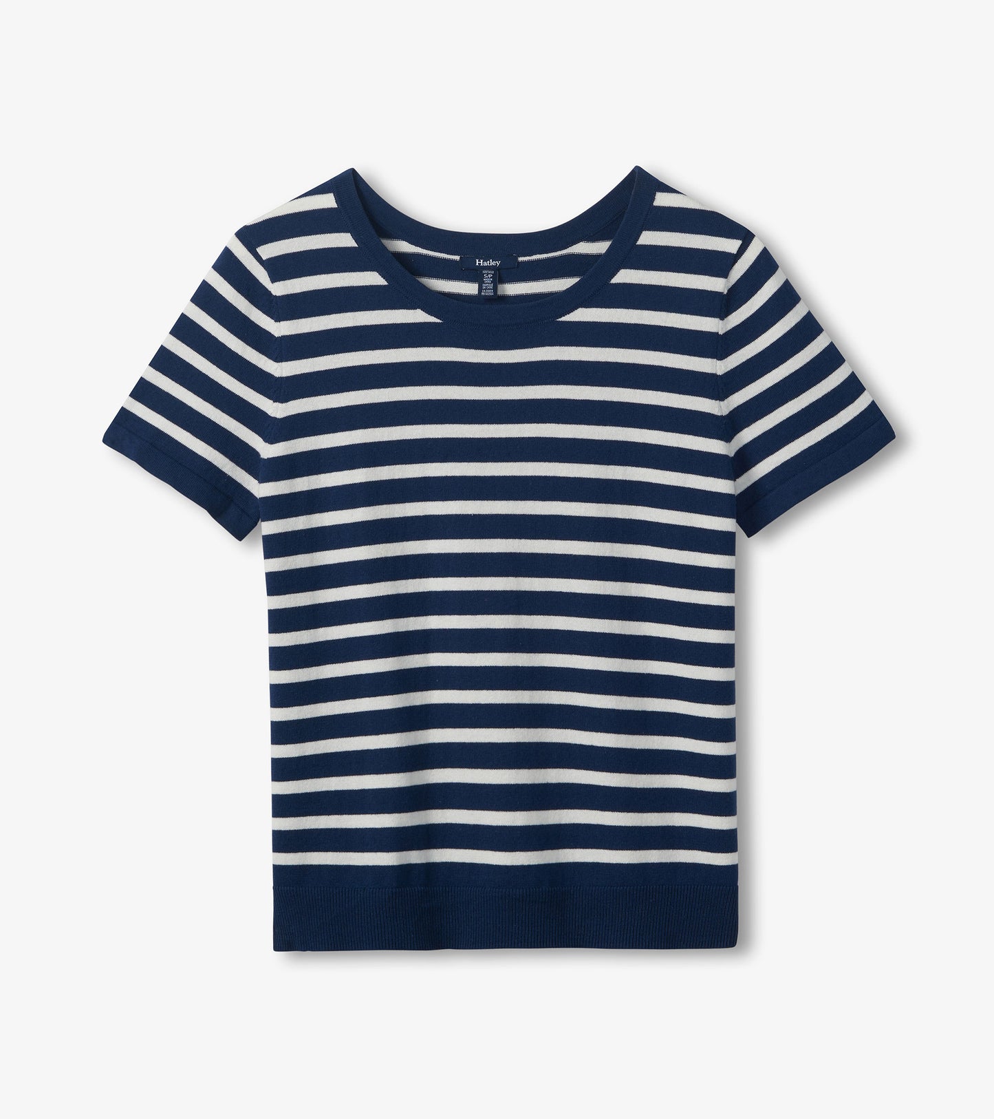 Simone Knit Tee - Navy & White Stripes