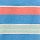View Button Breton - Azure Stripes - Blue and coral horizontal striped pattern