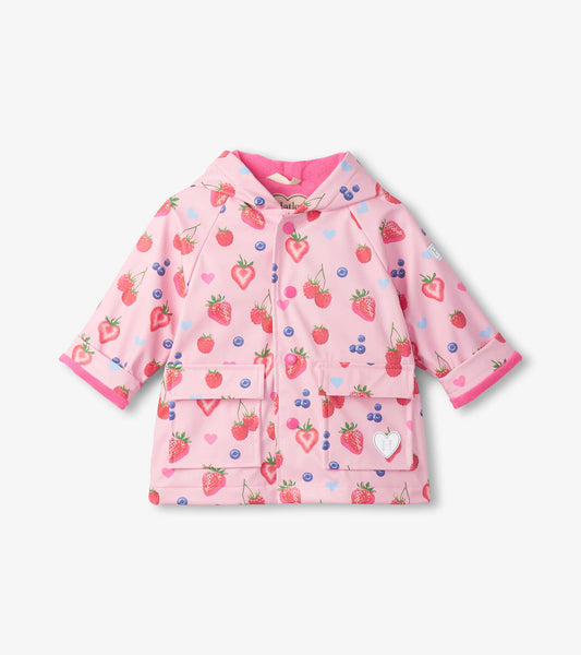 Baby & Toddler Girls Summer Berries Button-Up Rain Jacket