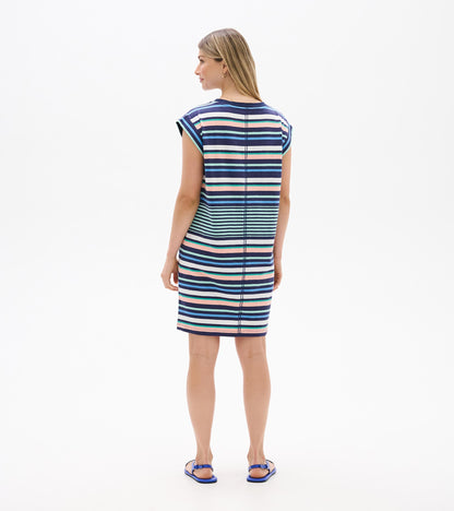 Pocket Tee Dress - Seaside Stripes