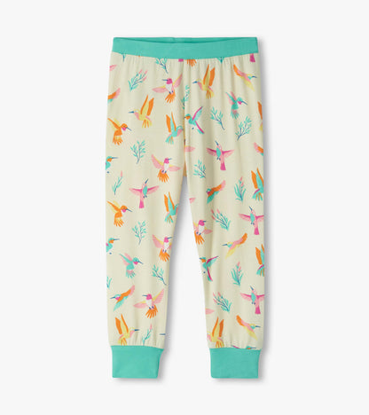 Girls Springtime Hummingbirds Bamboo Pajama Set