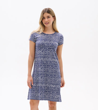 Cici A-Line Dress - Abstract Lines