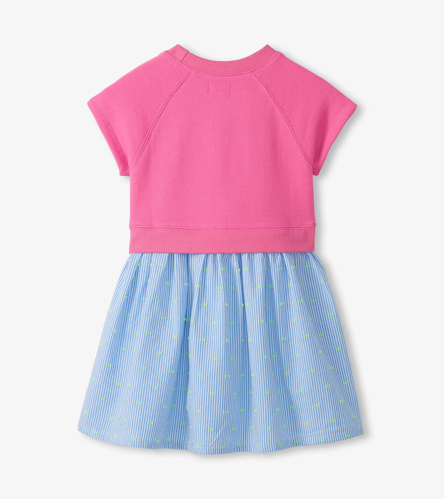 Girls Strawberry Moon Mixed Fabric Dress