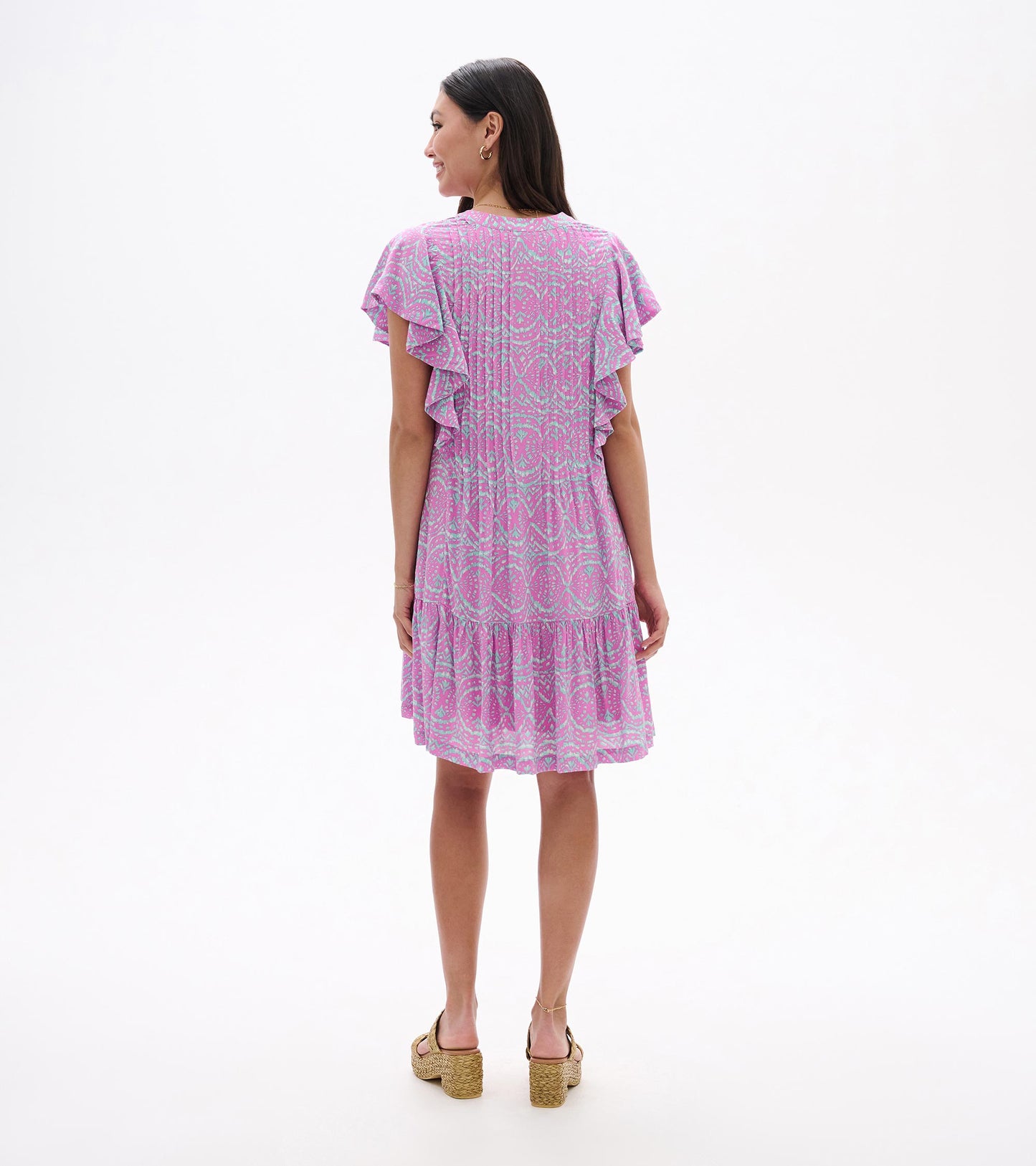 Pintuck Dress - Soft Ikat