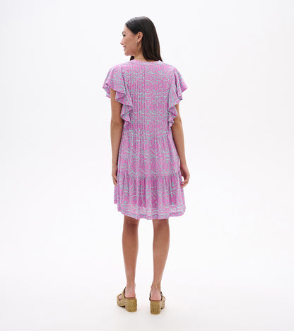 Pintuck Dress - Soft Ikat