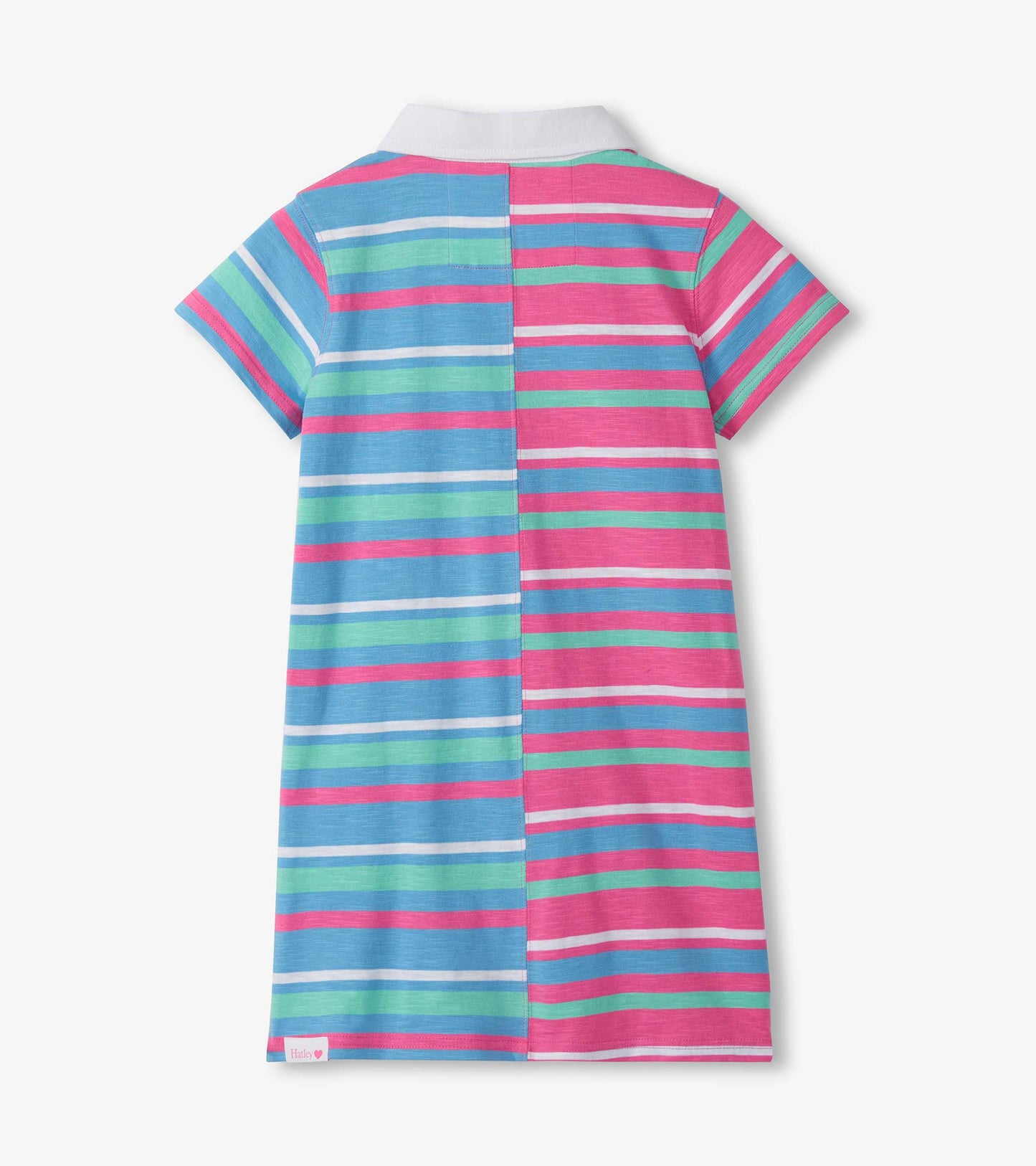 Girls Mixed Stripes Cotton Polo Dress
