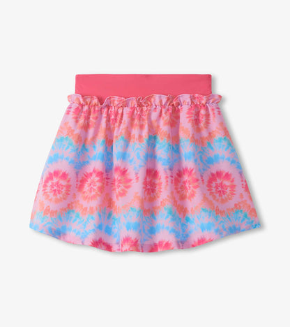 Girls Starburst Tie Dye Ruffle Skort