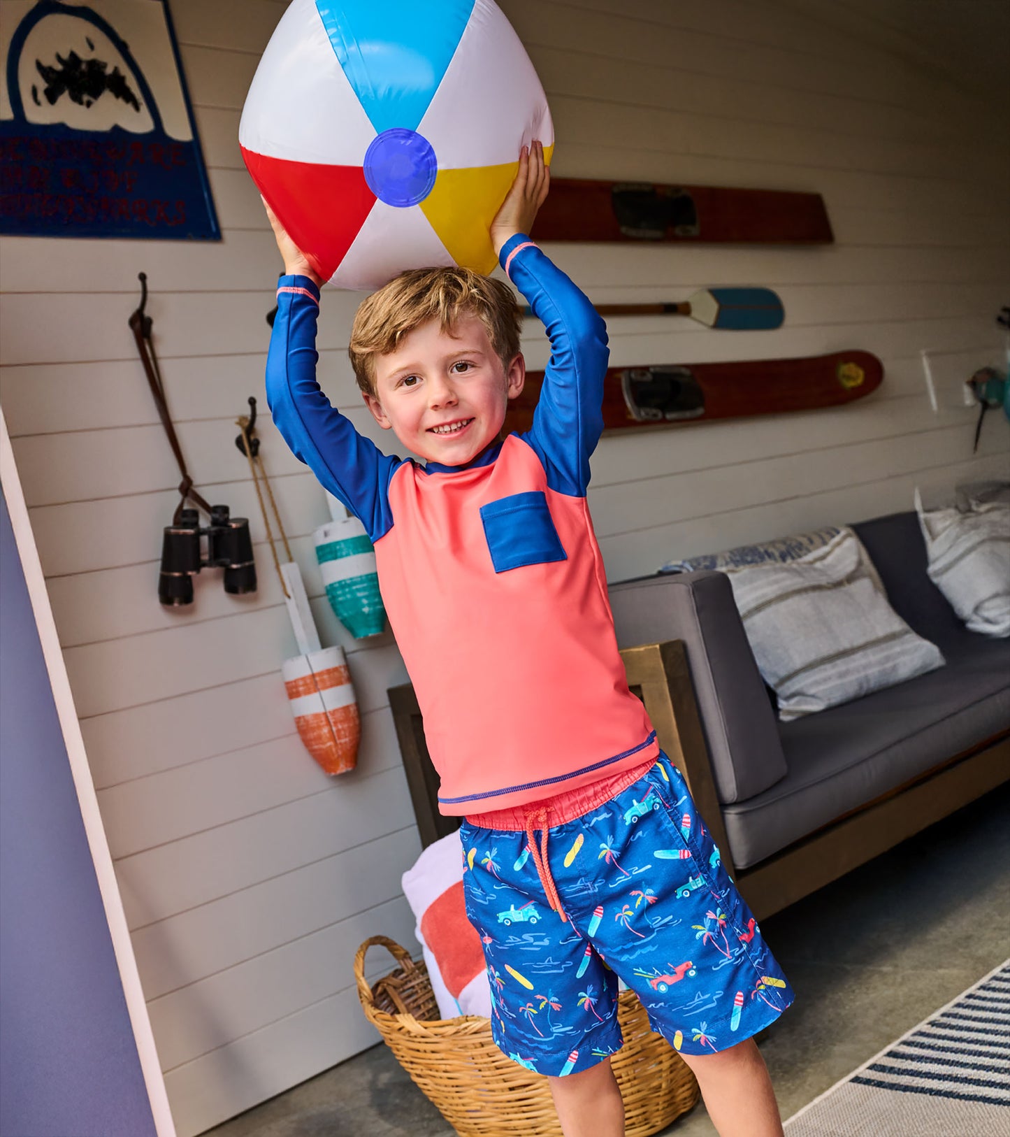 Boys Tropical Swim Trunks