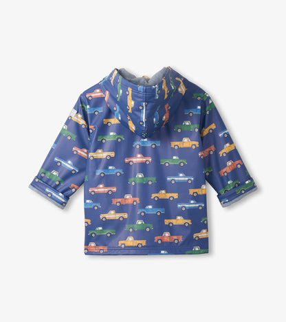 Boys Trucks Zip-Up Rain Jacket