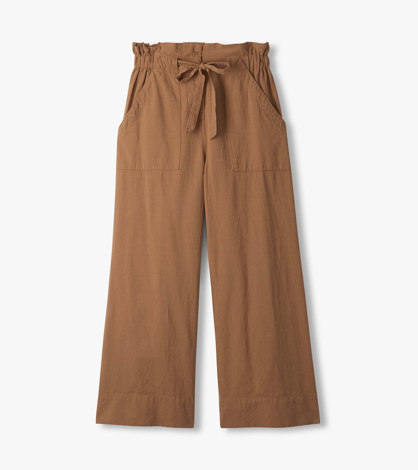 Tie Front Pants - Tiger's Eye