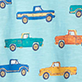 View Boys Trucks Graphic Tee - Pattern of colorful tow trucks on a light blue background
