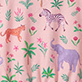 View Baby & Toddler Girls Tender Safari Short Sleeve Dress - Pink floral pattern with bows, stars, hearts, and two purple cats