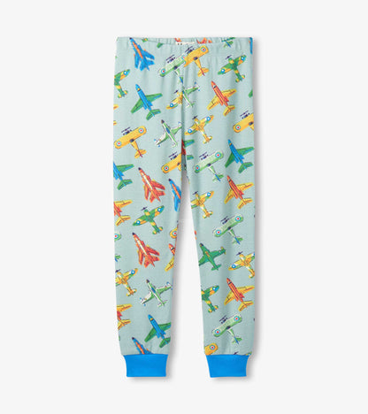 Boys Vintage Aircrafts Cotton Pajama Set