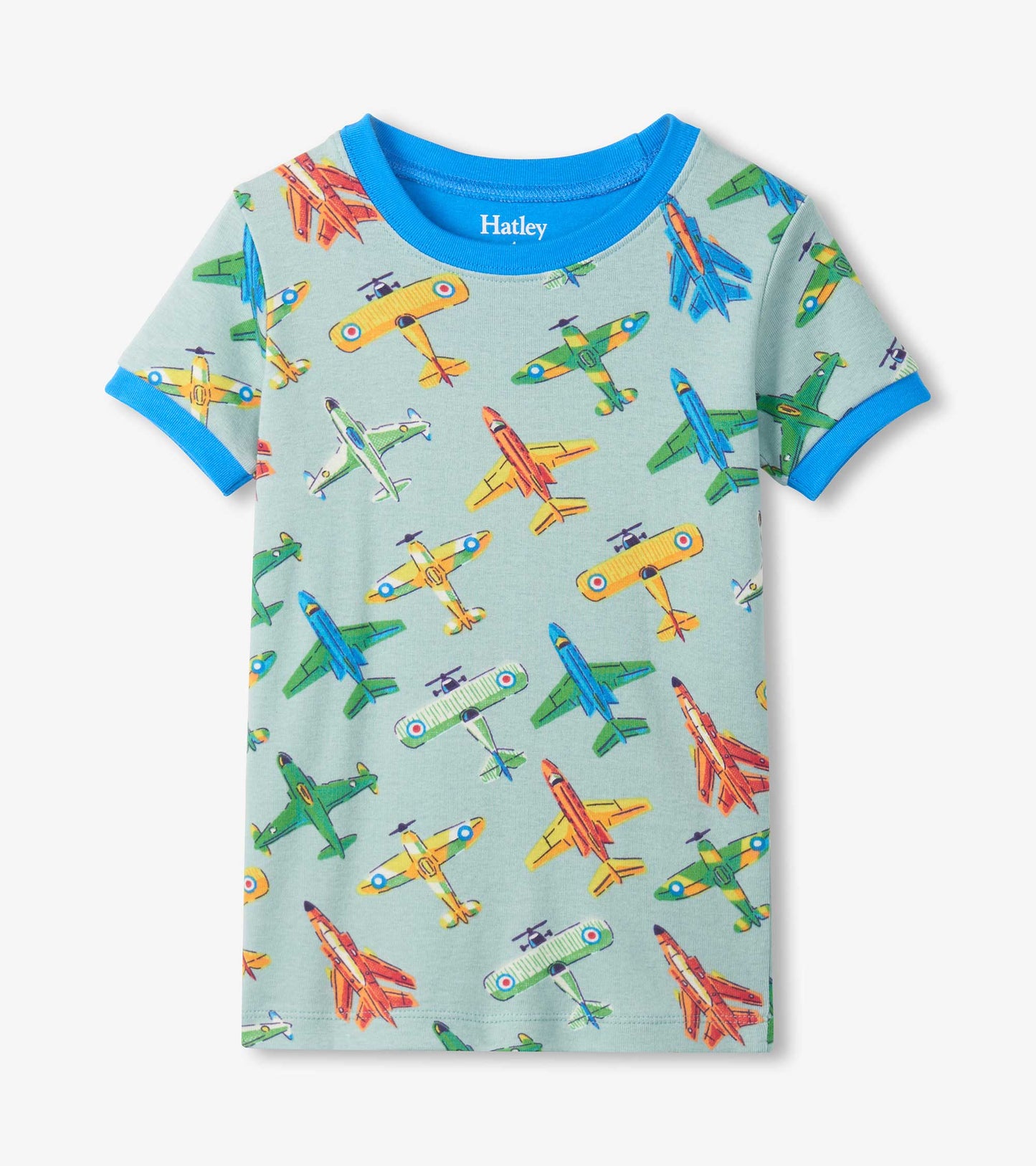 Boys Vintage Aircrafts Cotton Short Pajama Set