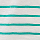 View Button Breton - Arcadia Stripes - White fabric with horizontal teal stripes