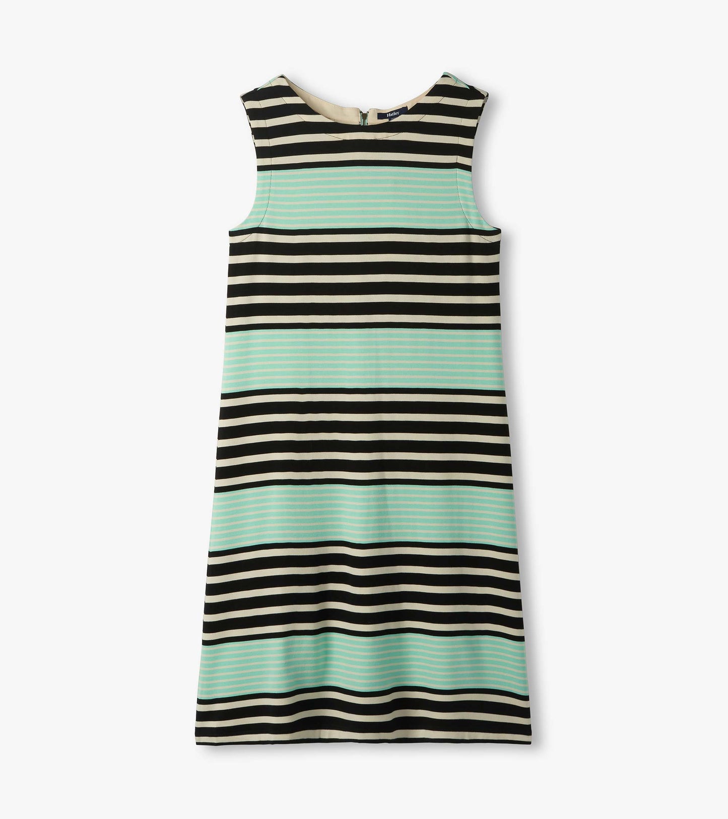 Sofia Dress - Black Colorblock Stripes