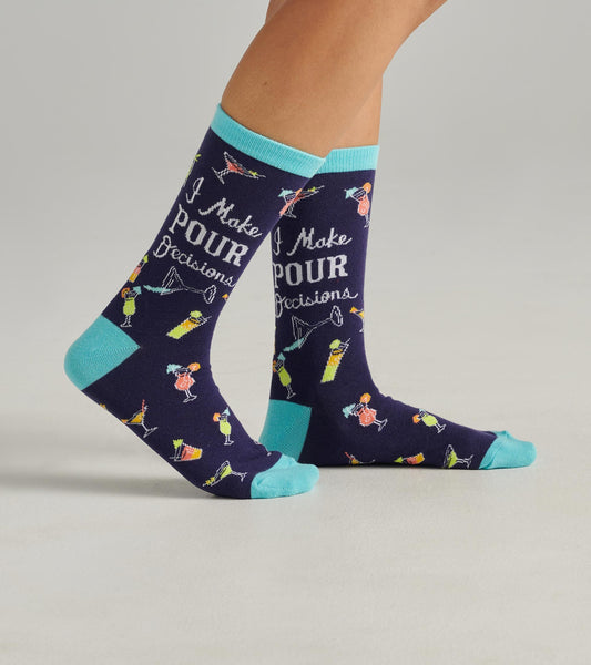 Pour Decisions Women's Crew Socks