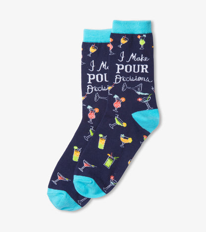 Pour Decisions Women's Crew Socks