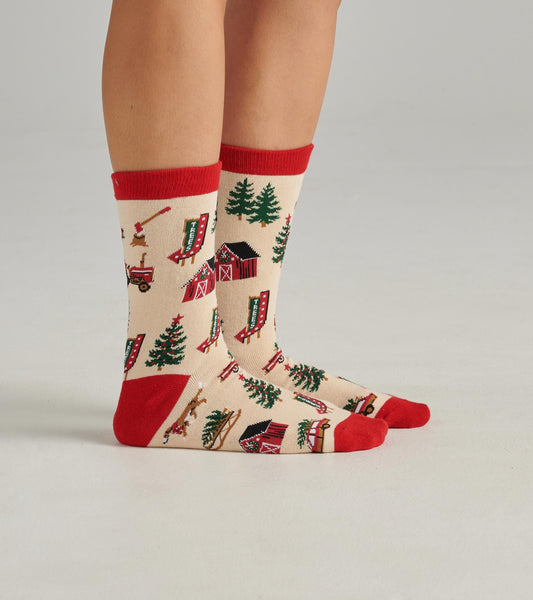 Women's Christmas Tree Farm Crew Socks