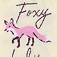 View Women's Foxy Lady Crew Socks - Pink fox illustration with the word "Foxy" above