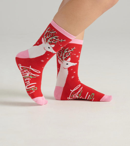 Women's Lighten Up Deer Crew Socks