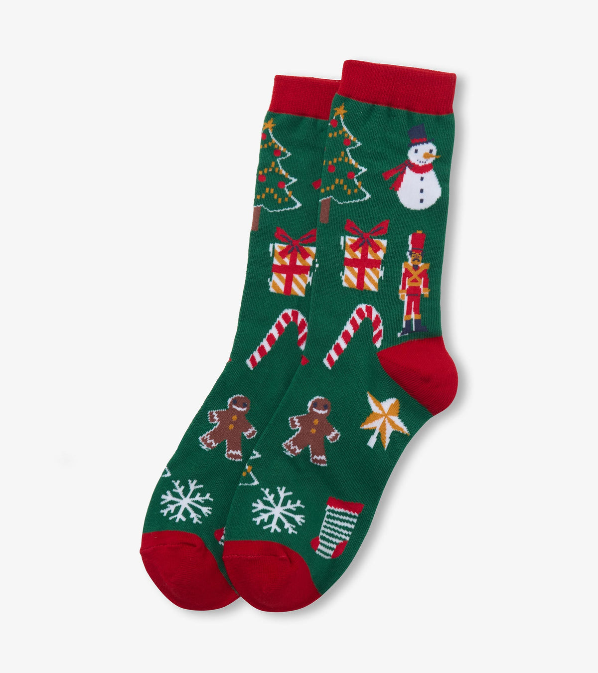 Women's Paper Cut Christmas Crew Socks