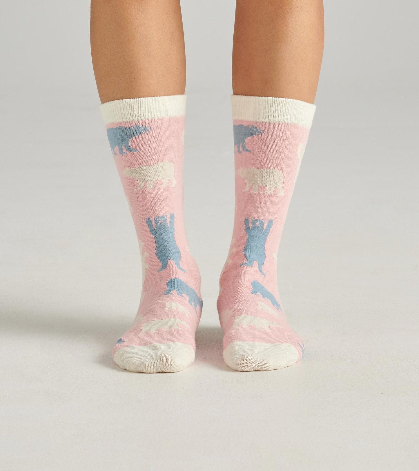 Women's Pink Polar Bears Crew Socks