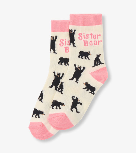 Girls Sister Bear Crew Socks