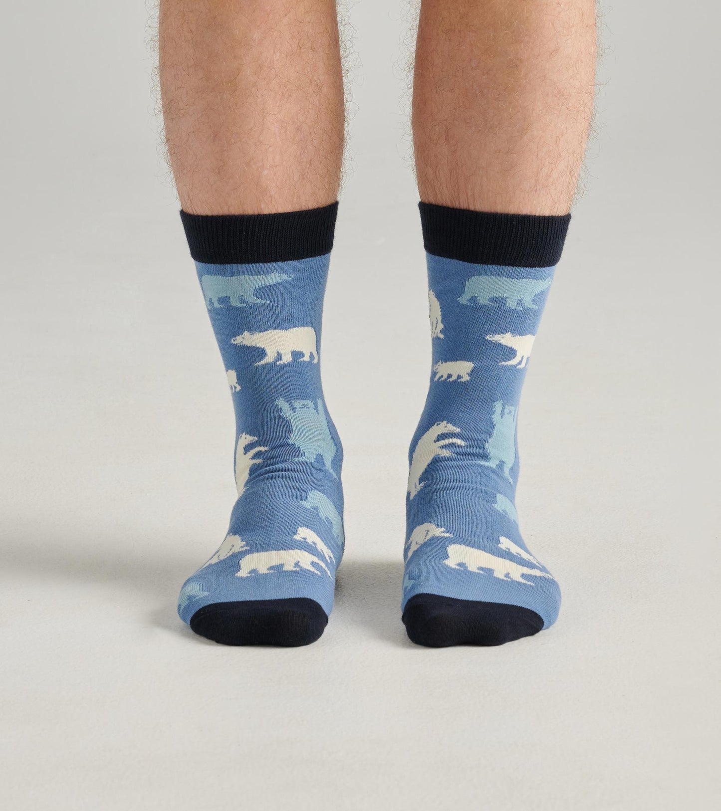 Men's Blue Polar Bears Crew Socks