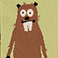 View Another Dam Pair of Socks Men's Crew Socks - Cartoon brown beaver with buck teeth on a light green background