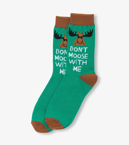 Don't Moose with Me Men's Crew Socks