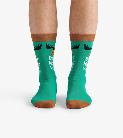 Don't Moose with Me Men's Crew Socks