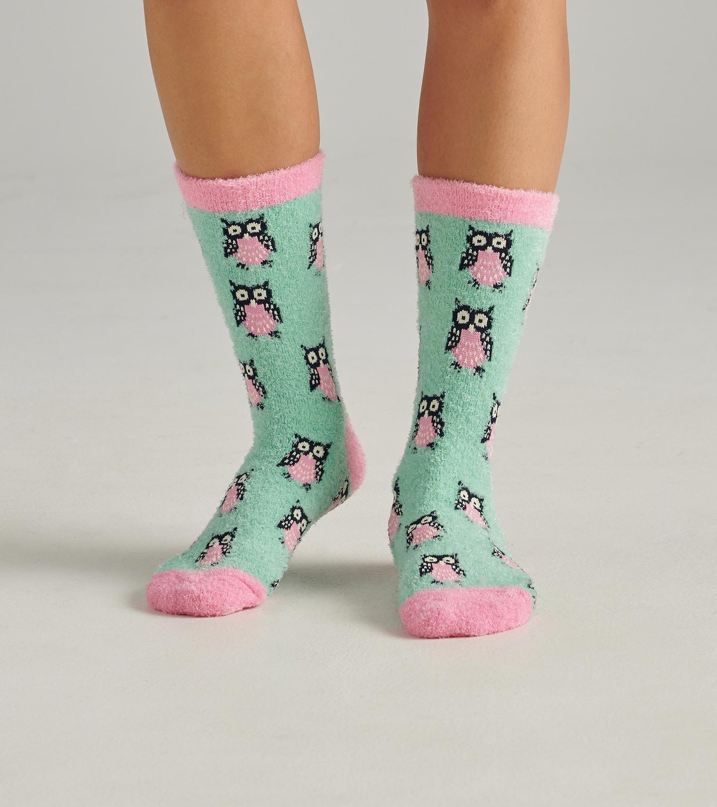 Women's Night Owl Fuzzy Socks