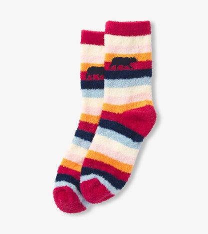 Women's Rainbow Bear Fuzzy Socks