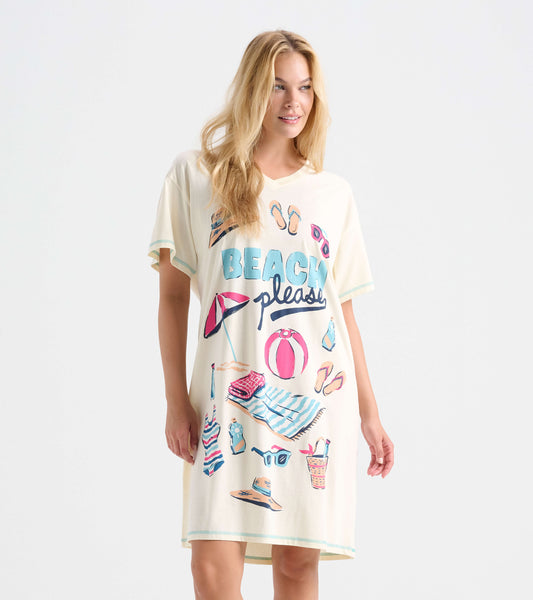 Beach Please Women's Cotton Sleepshirt