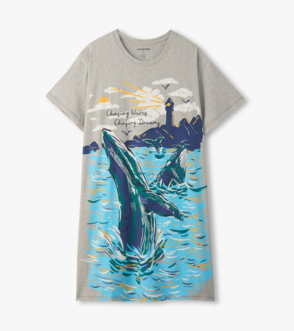 Women's Fun Whales Sleepshirt