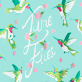 View Hummingbirds Women's Sleepshirt - Light blue pattern with colorful hummingbirds and pink cursive text reading "Live Life In Full Bloom