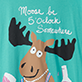 View Women's Moose Be 5 O'Clock Sleepshirt - Cartoon moose with raised arms and the words "Moose be O'clock Somewhere