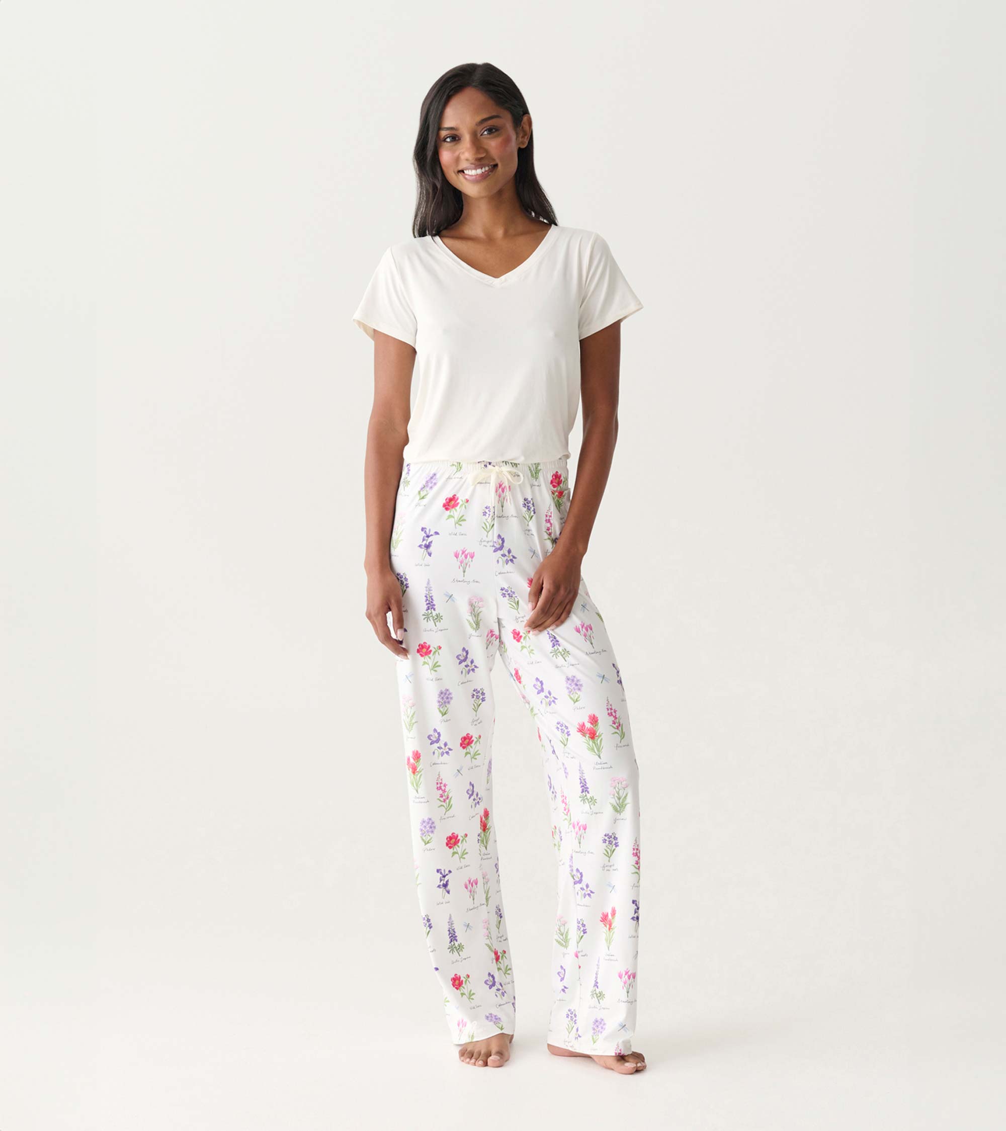 Women's Cream V-Neck T-Shirt